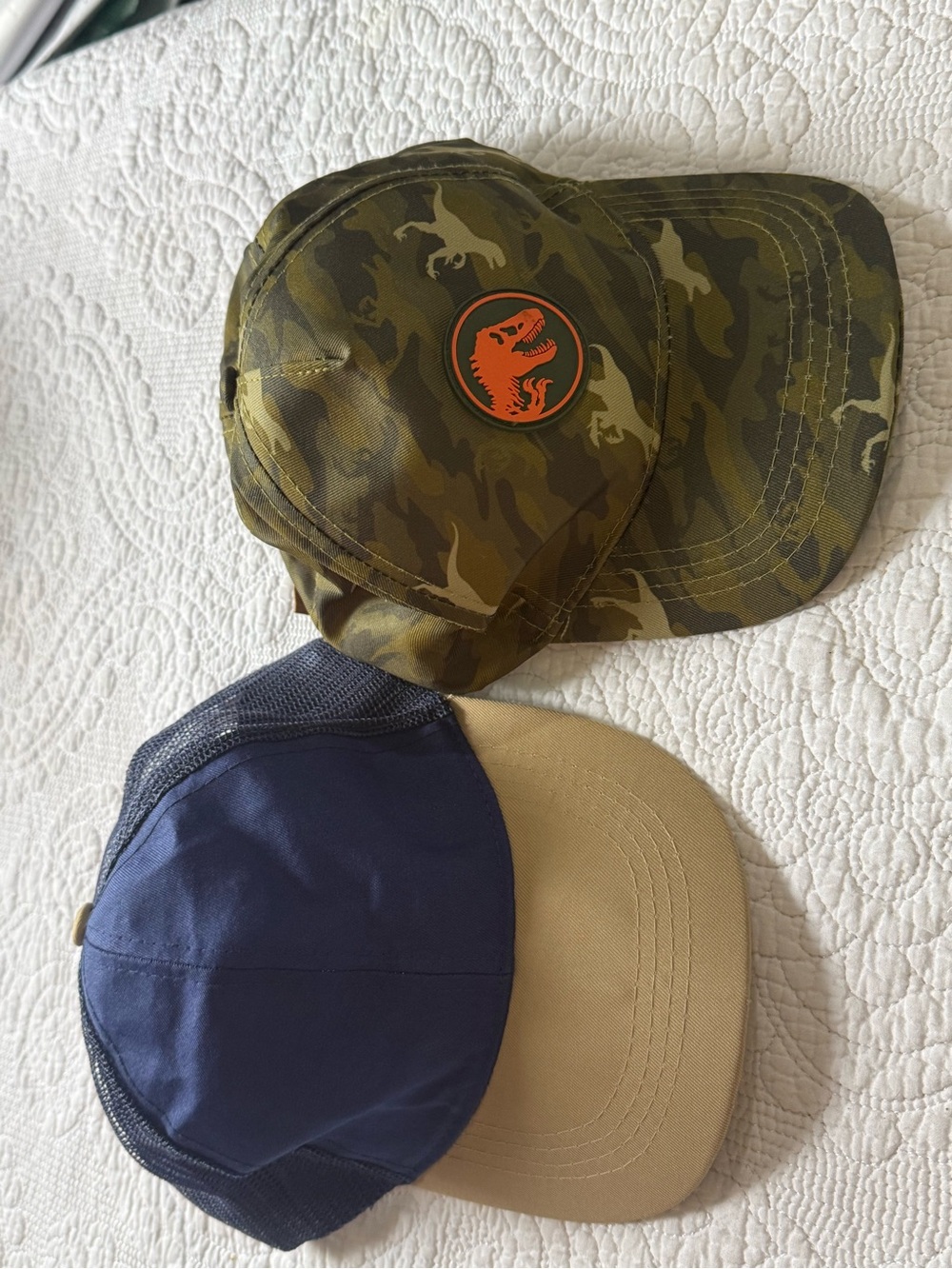 Kids Camouflage Dinosaur Cap - Olive Green